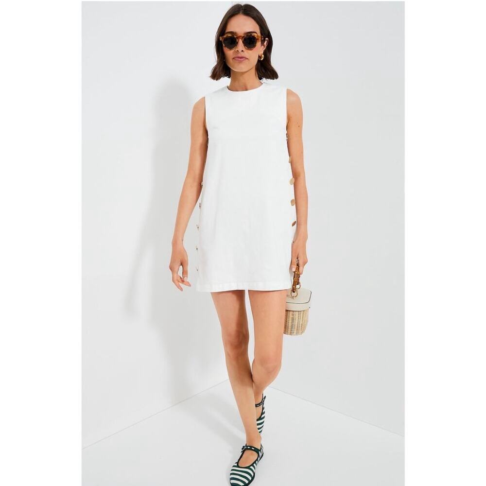 Tuckernuck Hyacinth House Bitsy White Twill Button Mini Dress XL - Picture 6 of 16